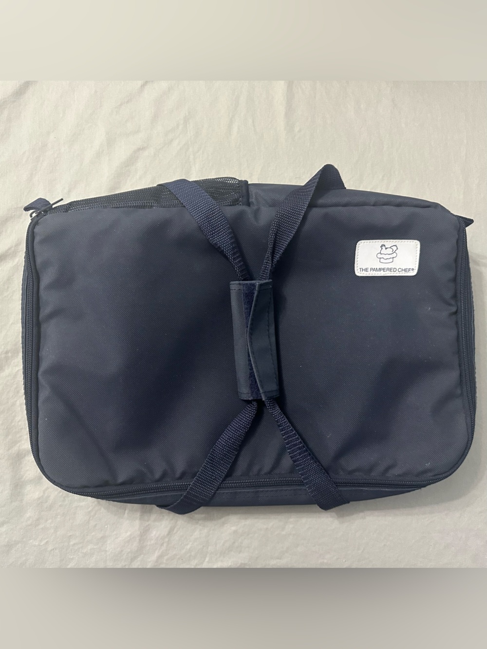The Pampered Chef Insulated Casserole Carrier Navy Blue Tote Bag 9X13